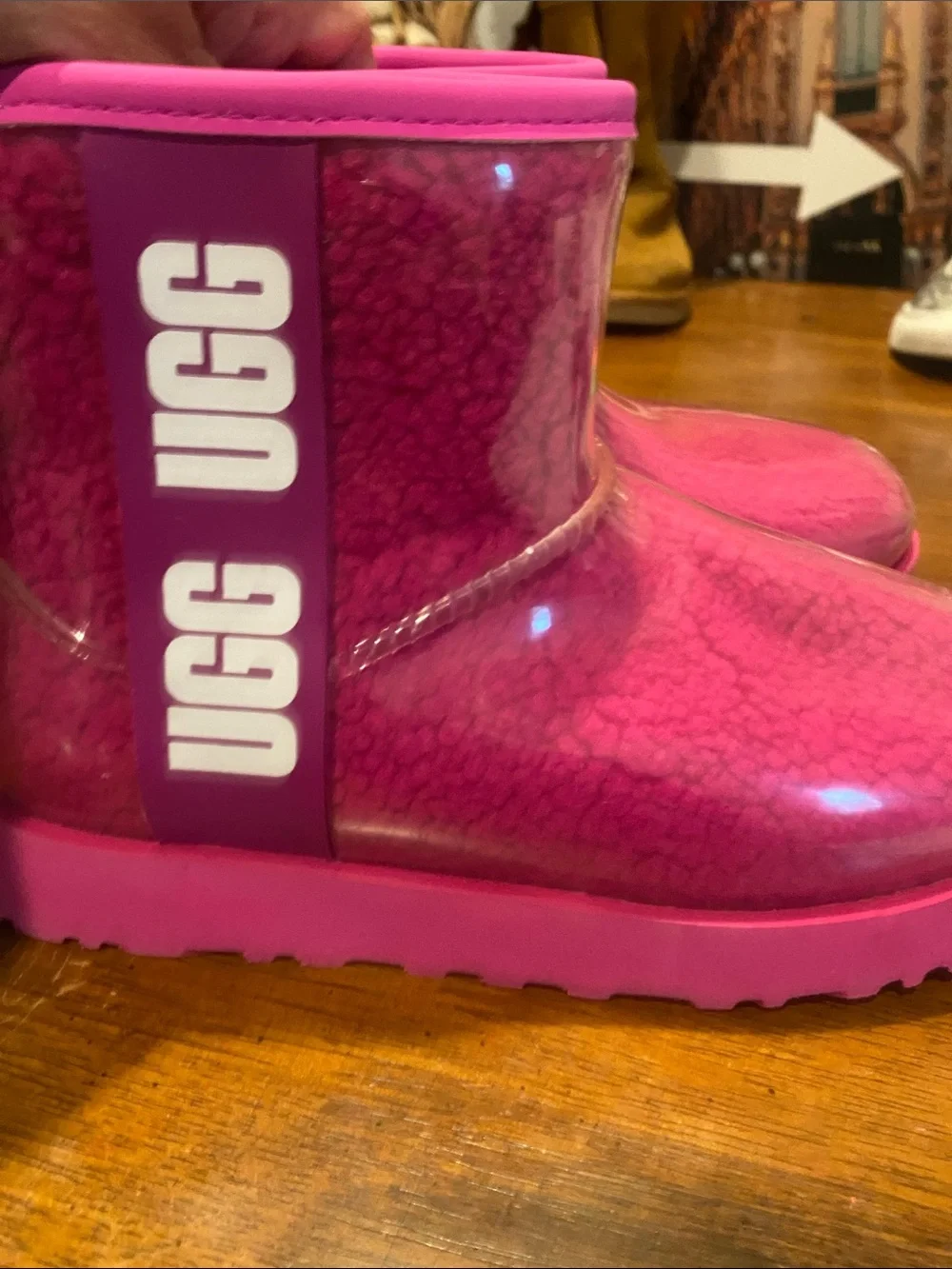 UGG Kids Hot Pink Waterproof Rain Boots